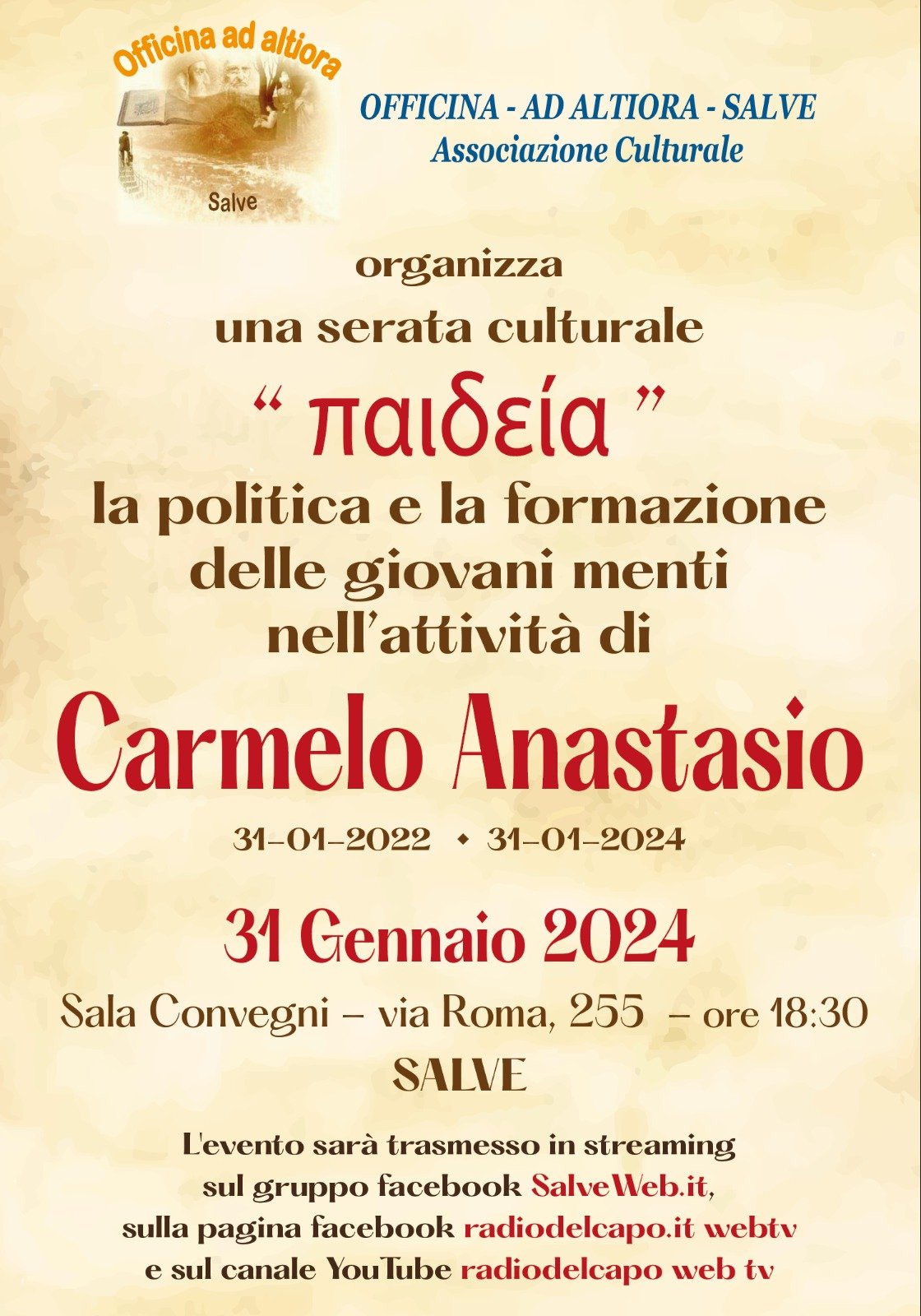 In ricordo di Carmelo Anastasio – ed. 2024