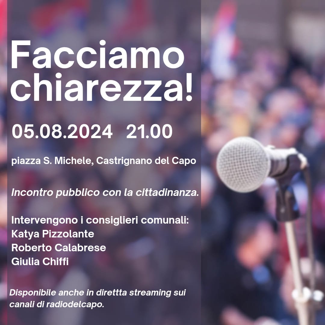 G. Chiffi, K. Pizzolante, R. Calabrese incontrano Castrignano