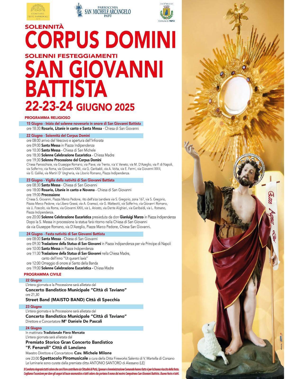 San Giovanni Battista – Patù 2025