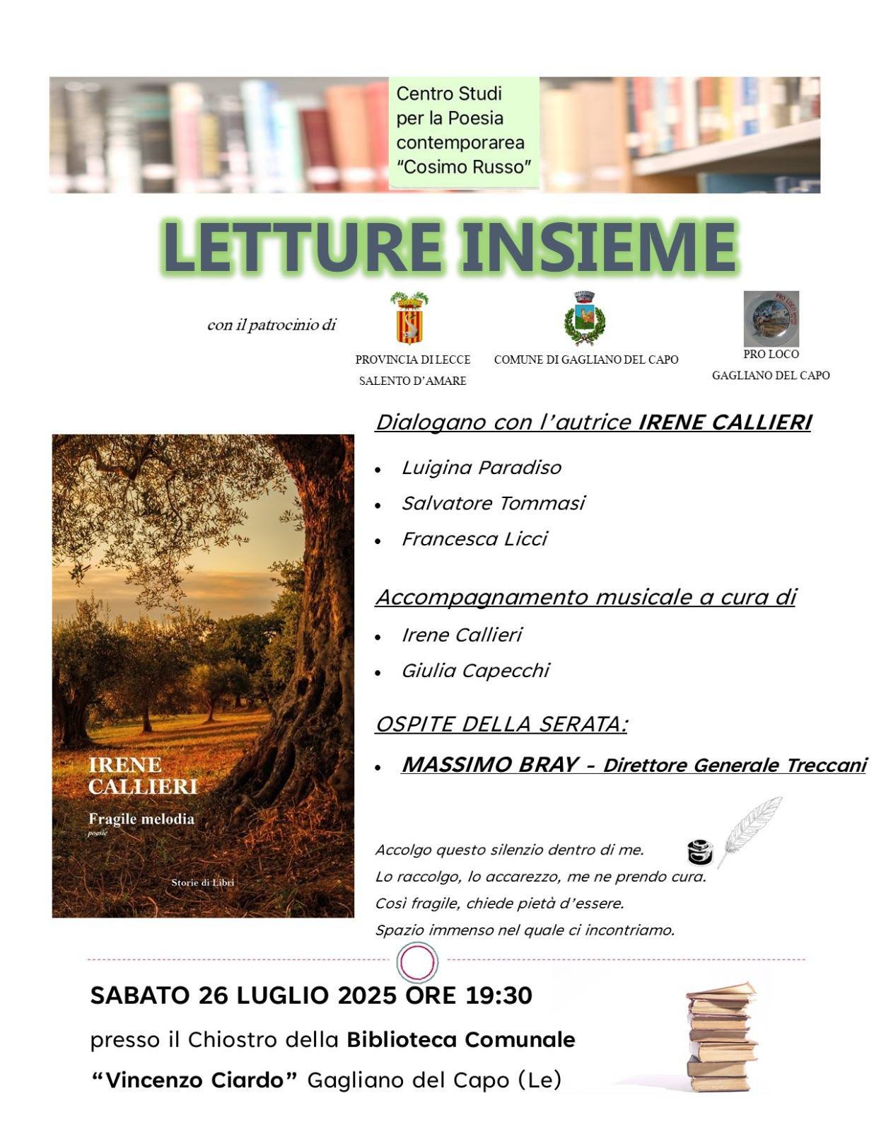 Irene Callieri presenta “Fragile Melodia”
