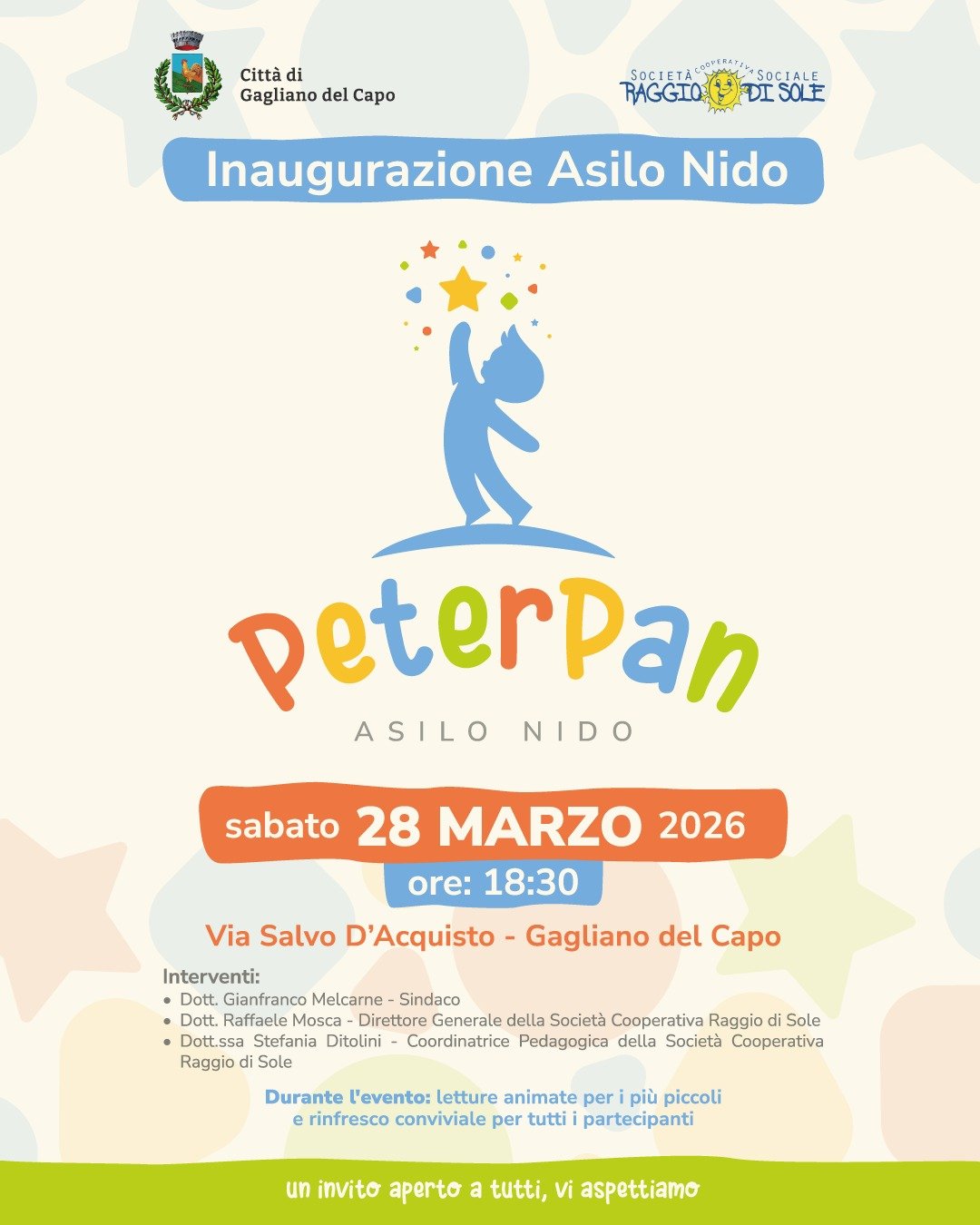 Inaugurazione Asilo Nido Peter Pan ad Arigliano