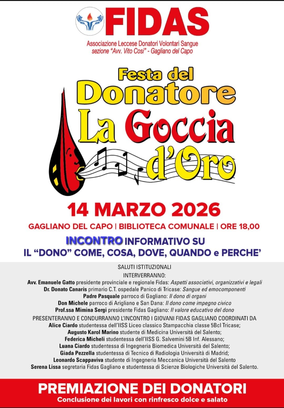 FIDAS-Festa del Donatore 2026