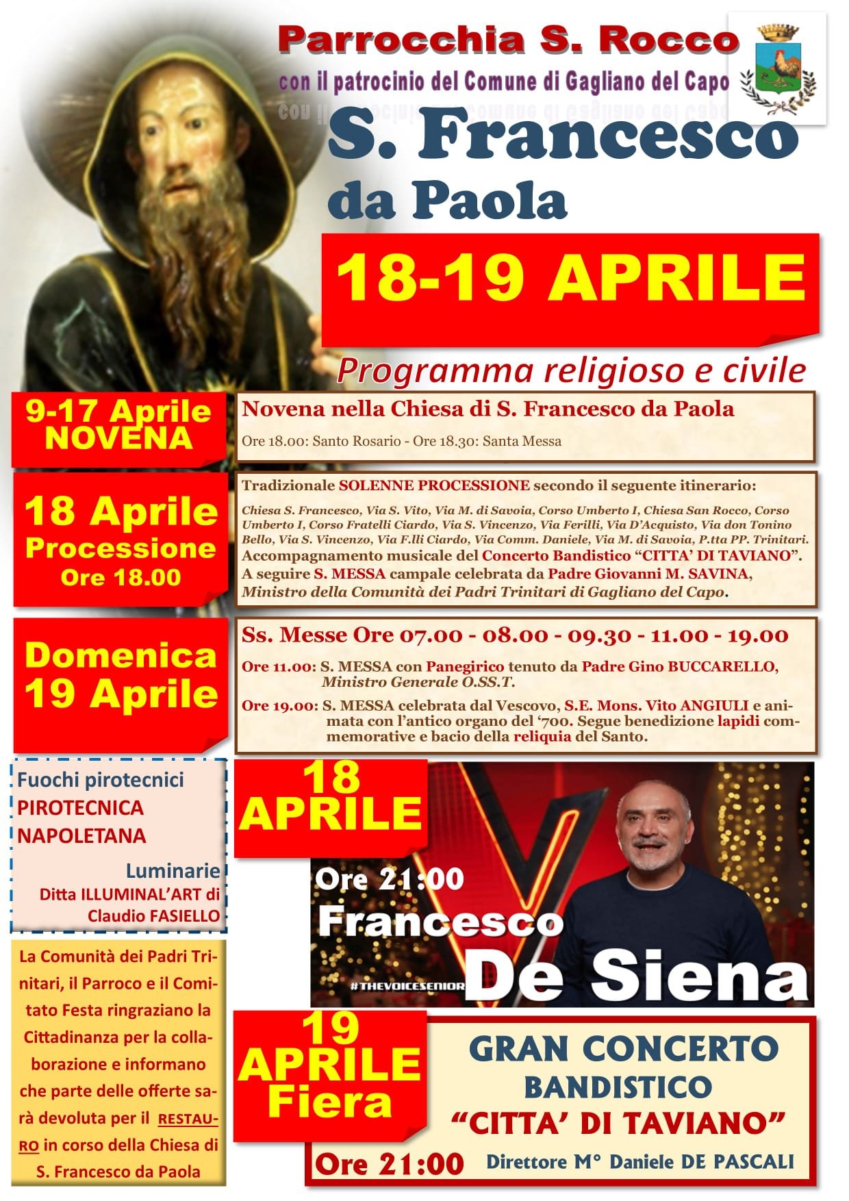 S. Messa S. Francesco da Paola  2026 a Gagliano